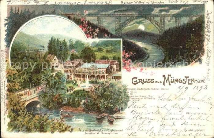 Muengsten Kaiser Wilhelm-Brücke Wupperbrücke Rest