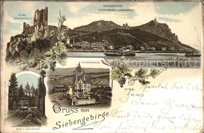 Drachenfels Ruine Königswinter Drachenburg Zahnradb