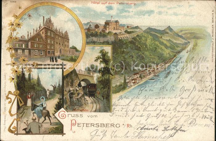 Petersberg Koenigswinter Zahnradbahn Rheinpanorama