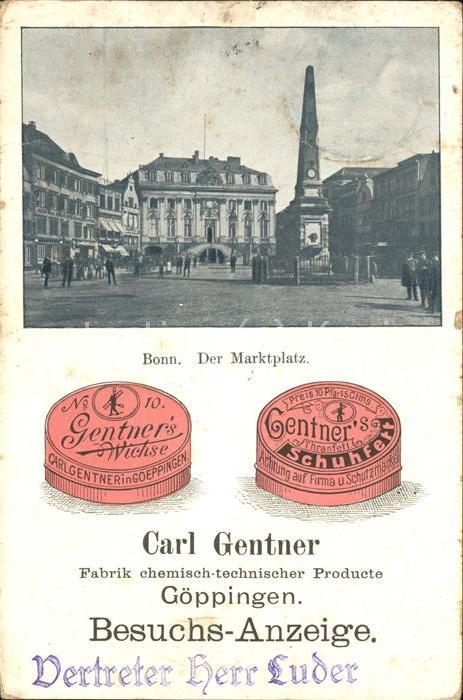 Bonn Rhein Marktplatz Carl Gentner Schuhfett
