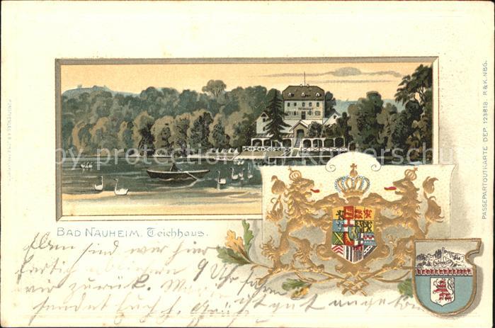 Bad Nauheim Teichhaus Wappen Praegedruck