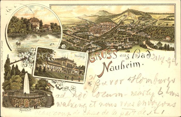 Bad Nauheim Panorama Teichhaus Kurhaus Sprudel