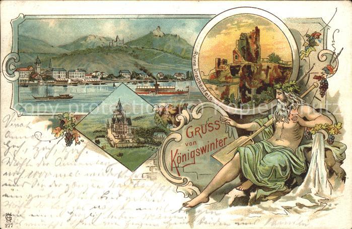 Koenigswinter Ruine Drachenfels Panorama Burg