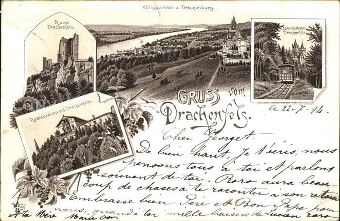 Drachenfels Königswinter Drachenburg Ruine Restaura