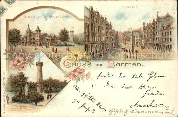 Barmen Wuppertal Altenmarkt Kriegerdenkmal Plateau Turm