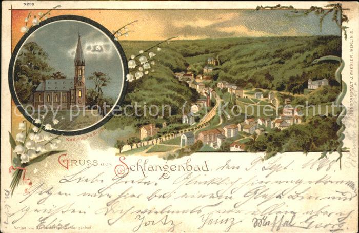 Schlangenbad Taunus Panorama Kirche