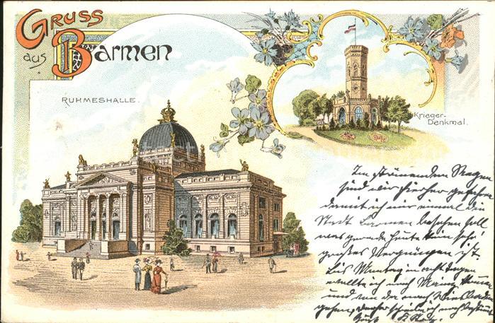 Barmen Wuppertal Ruhmeshalle Kriegerdenkmal