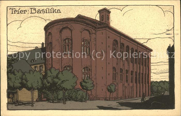 Trier Basilika Künstlerkarte