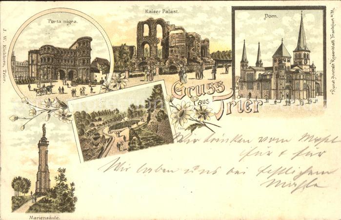 TRIER CITY Porta Nigra Dom Kaiserpalast Mariensaeule