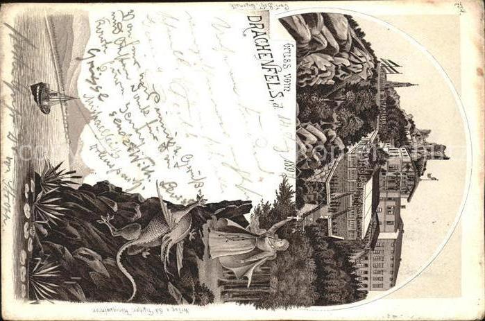 Drachenfels Rheinpanorama Fels