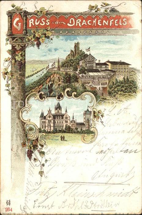 Drachenfels Rheinpanorama Burg