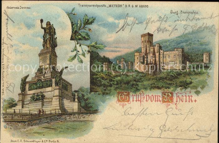 Niederwalddenkmal Nationaldenkmal Burg Stolzenfels