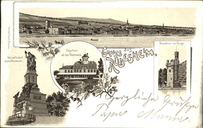 Ruedesheim Panorama Nationaldenkmal Mäuseturm Bing