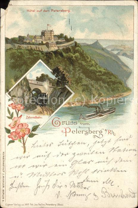 Petersberg Koenigswinter Zahradbahn Hotel Petersberg Rheinpanora