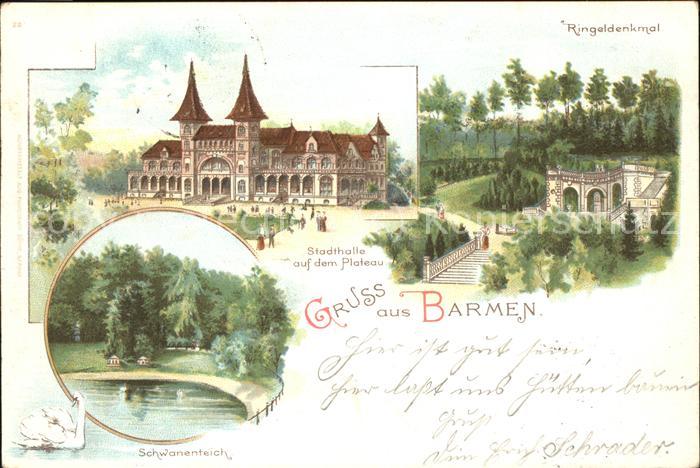 Barmen Wuppertal Stadthalle Ringeldenkmal Schwanenteich