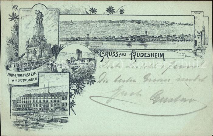 Ruedesheim Nationaldenkmal Hotel Rheinstein Burg