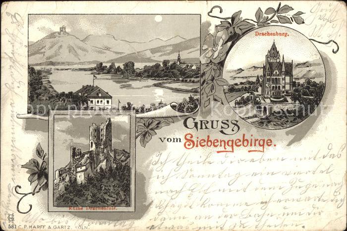 Drachenburg Panaorama Ruine Drachenfels