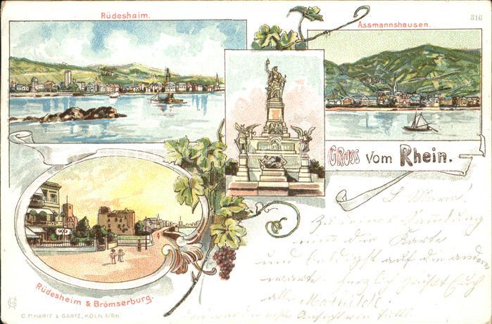 Ruedesheim Brömserburg Nationaldenkmal Assmannshau