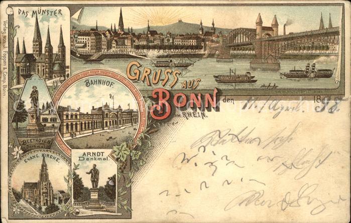 Bonn Rhein Rhein-Panorama Brücke Münster Beethoven
