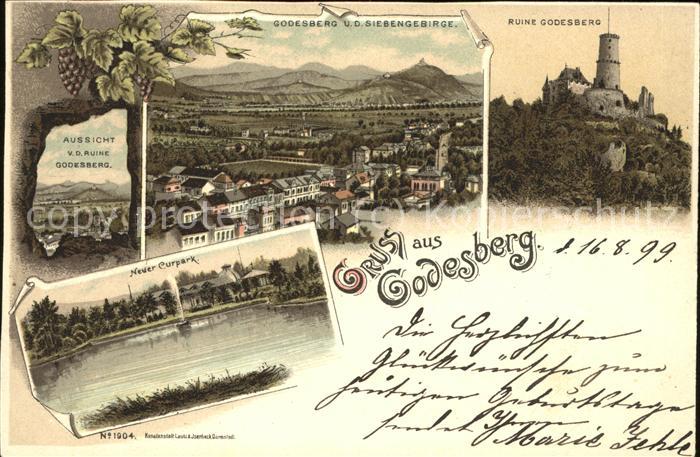 Bad Godesberg Ruine Godesberg Panorama Siebengebirge