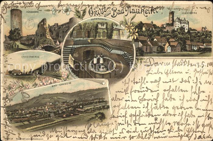 Bad Nauheim Panorama Gradierwerk Brunnen Burgruine