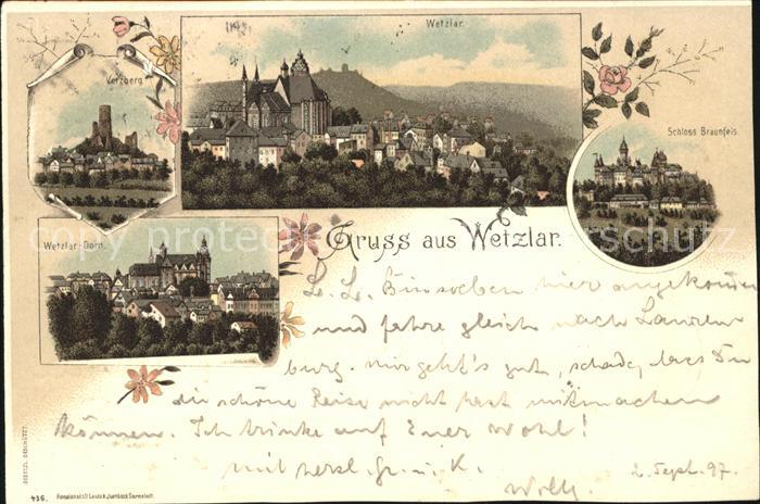 Wetzlar Panorama Schloss Braunfels Dom