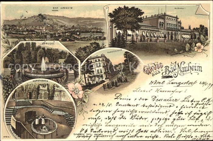 Bad Nauheim Panorama Kurhaus Sprudel Parkstrasse Br