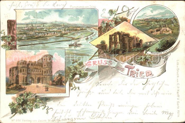 Trier Mosel.Panorama Kaiserpalast Porta Nigra