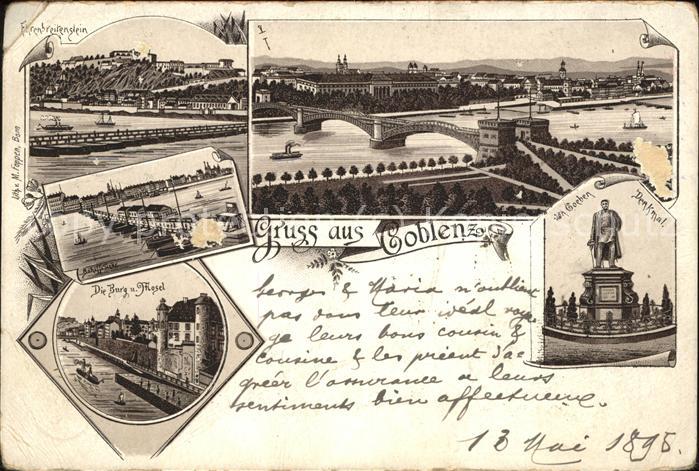 Coblenz Koblenz Panorama Brücke Ehrenbreitstein Burg