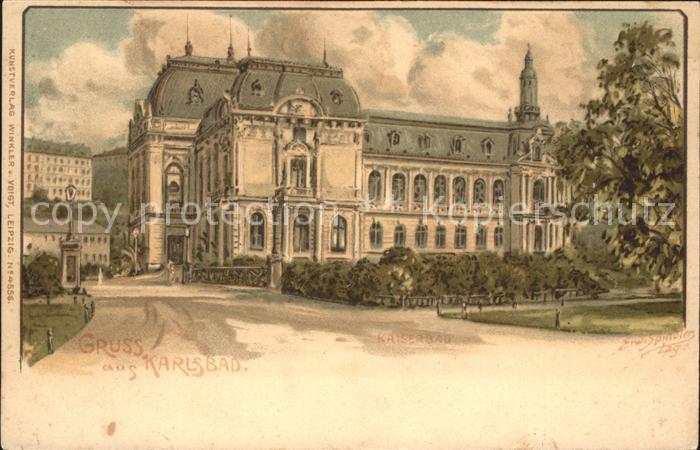 Karlsbad Eger Kuenstlerkarte