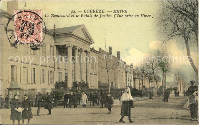 Brive Correze Le Boulevard et le Palais de Justice