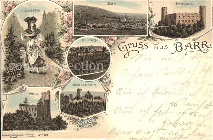 Barr Bas-Rhin Elsaesserin Barr. Schloss Andlau Schloss Landsberg oedilienberg