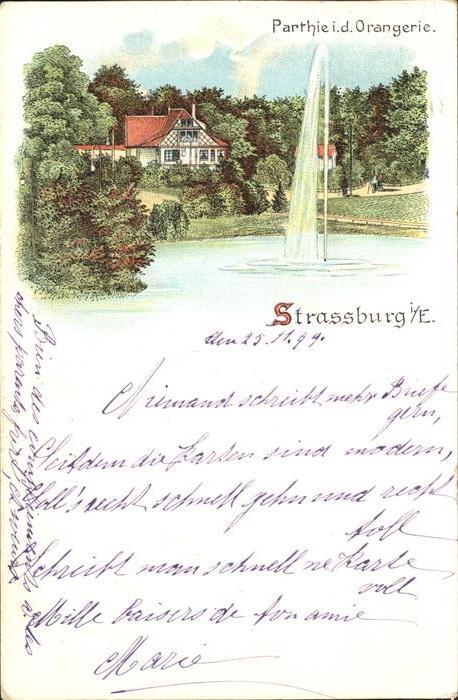 Strassburg Elsass Parthie Orangerie