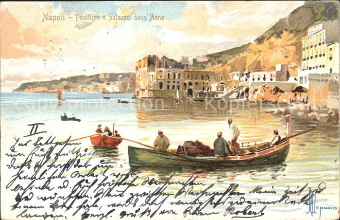 Napoli Neapel Posiliipo e palazzo donn' Anna