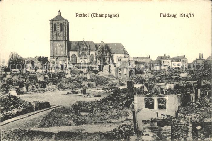 Rethel Ardennes Kirche Ruinen Feldzug