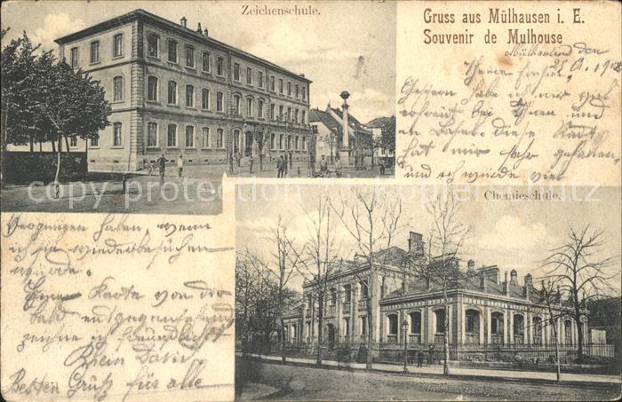 Muelhausen Elsass Zeichenschule Chemieschule