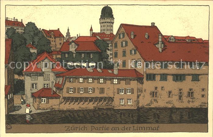 Zuerich ZH Partie an der Limmar