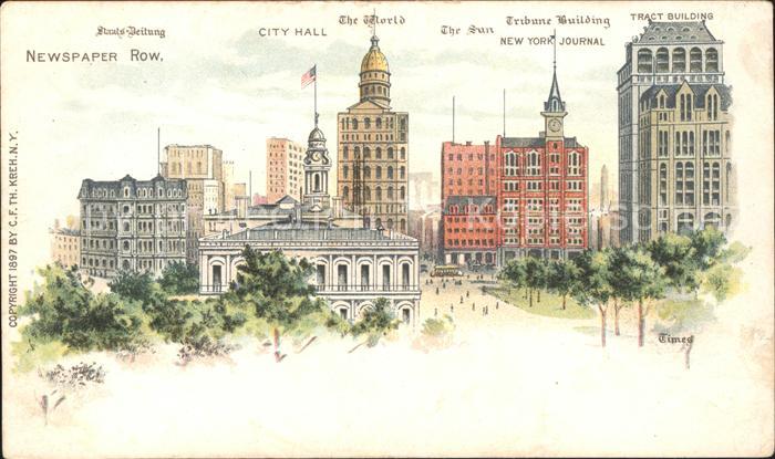 New York Mills New York Newspaper Row City Hall Tract Building