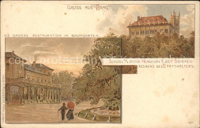 Prag Prahy Prague Schloss Baumgarten Residenz des Statthalters