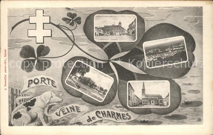 Charmes d Epinal Porte Veine de Charmes Schwein Kleeblat