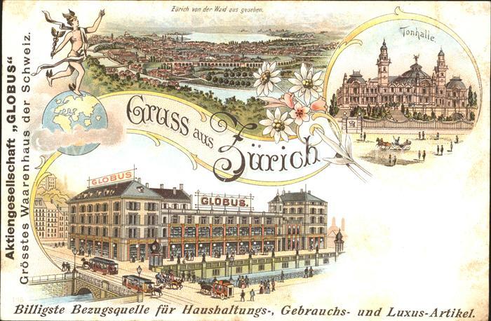 Zuerich ZH Tonhalle Globus Zuerich von der Waid aus gesehen