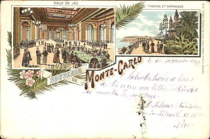 Monte-Carlo Theatre et Terrasses Salle de Jeu