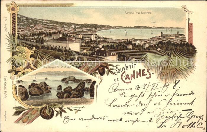 Cannes Alpes-Maritimes Montagnes de l' Esterel Vue de Generale