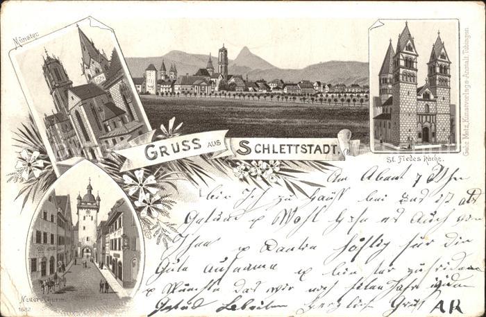 Schlettstadt Neuer Thurm Münster St. Fides Kirche