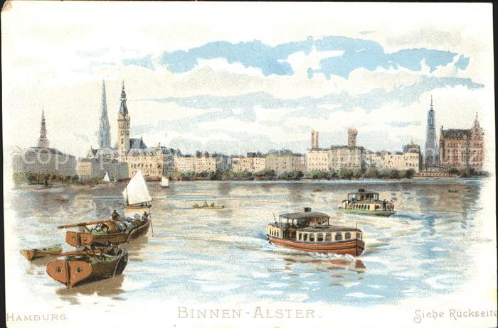HAMBURG  CITY Binnen Alster Schiffe