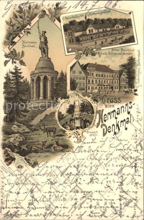 KAssEL  CITY Hermannsdenkmal Reineckes Gasthof Hotel Frankfurt Bismarckstein