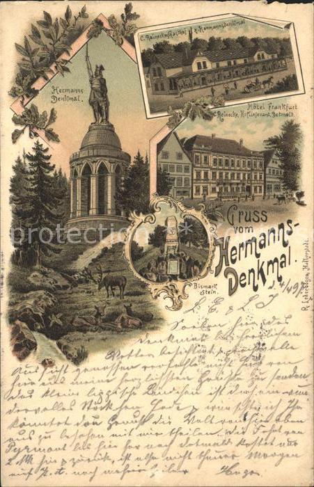 KAssEL  CITY Hermannsdenkmal Reineckes Gasthof Hotel Frankfurt Bismarckstein