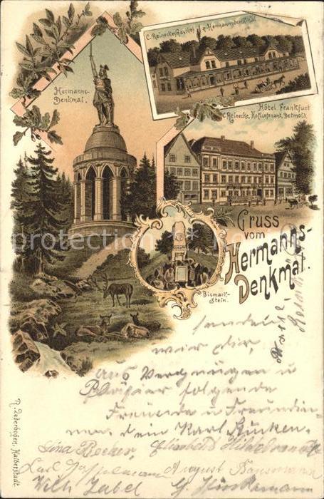 KAssEL  CITY Hermannsdenkmal Reineckes Gasthof Hotel Frankfurt Bismarckstein