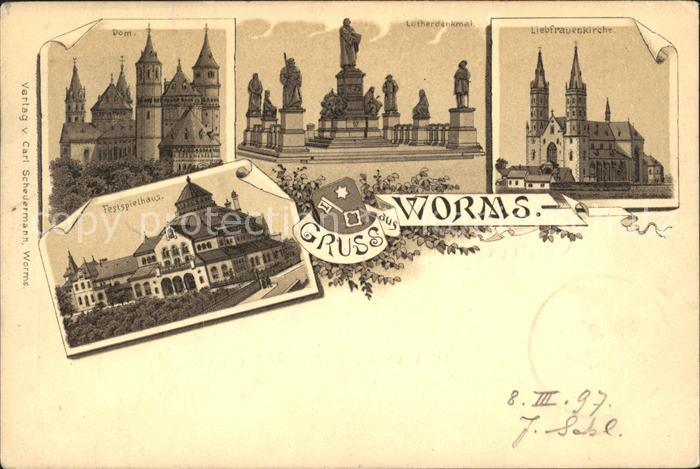 Worms Rhein Dom Festspielhaus Lutherdenkmal Liebfrauenkirche