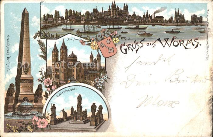 Worms Rhein Panorama Dom Lutherdenkmal Grossherzog Ludwig Denkmal